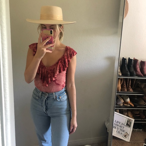 Verge Girl Tops - Tie-Dye Ruffle Bodysuit